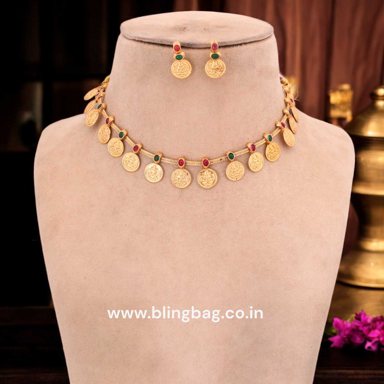 Multicolor Kamalapriya Temple Jewellery Set- New Arrival - Image 2