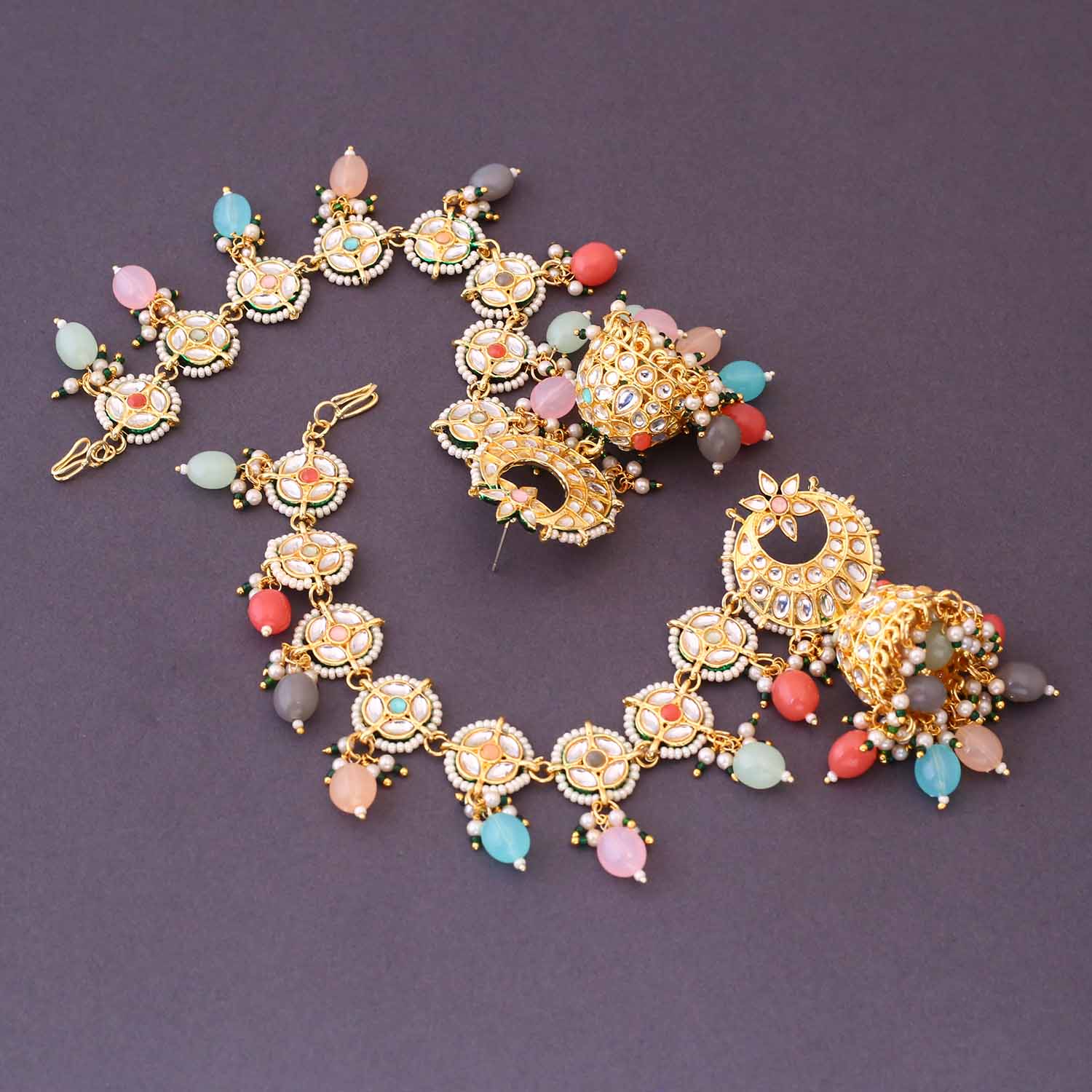 Multicolor Keshini Sahara Jhumkis - Image 3