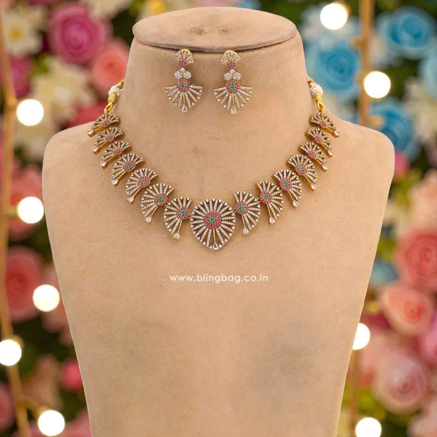 Multicolor Keya Antique Jewellery Set - New Arrival - Image 3