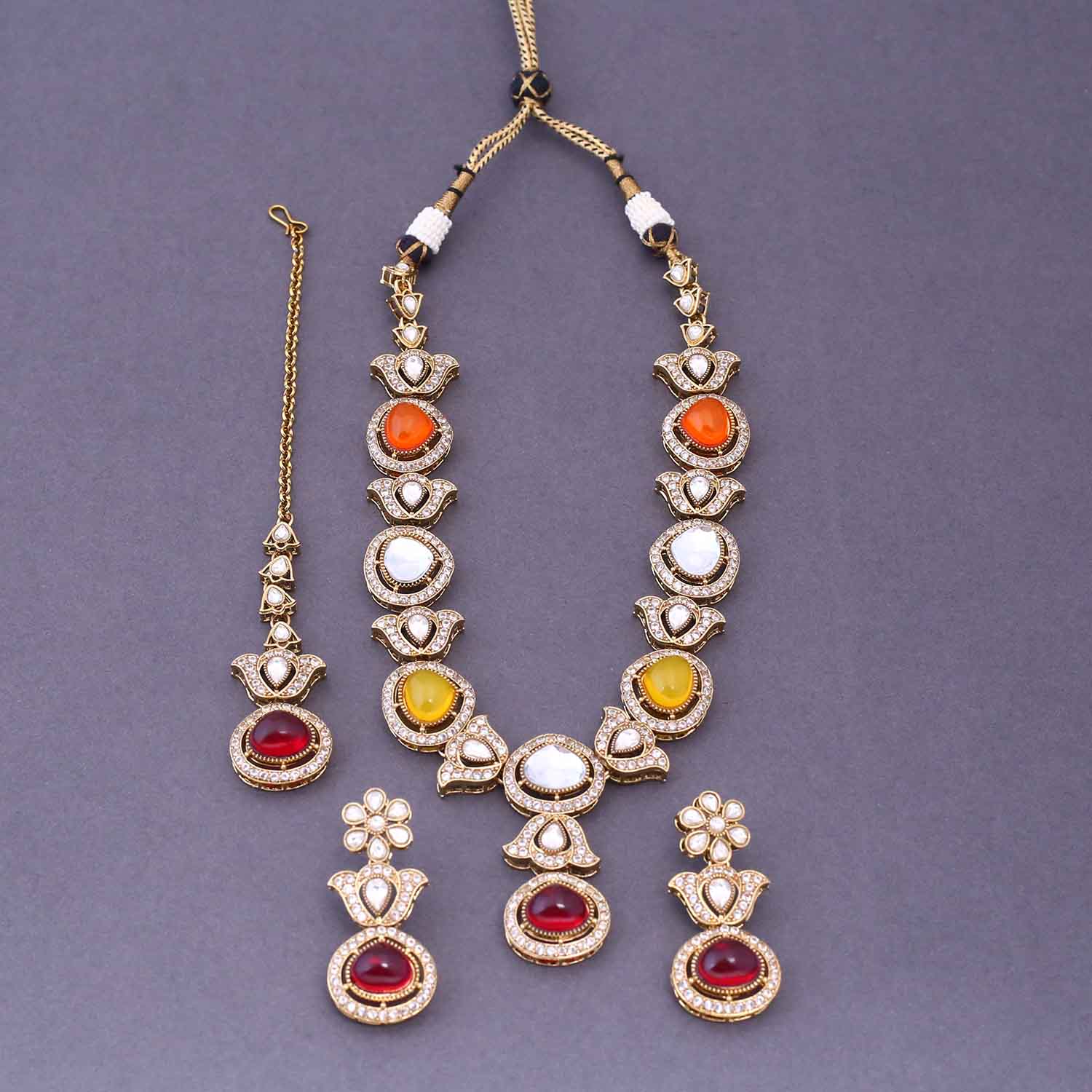 Multicolor Kirsty Victorian Jewellery Set - New Arrival - Image 3