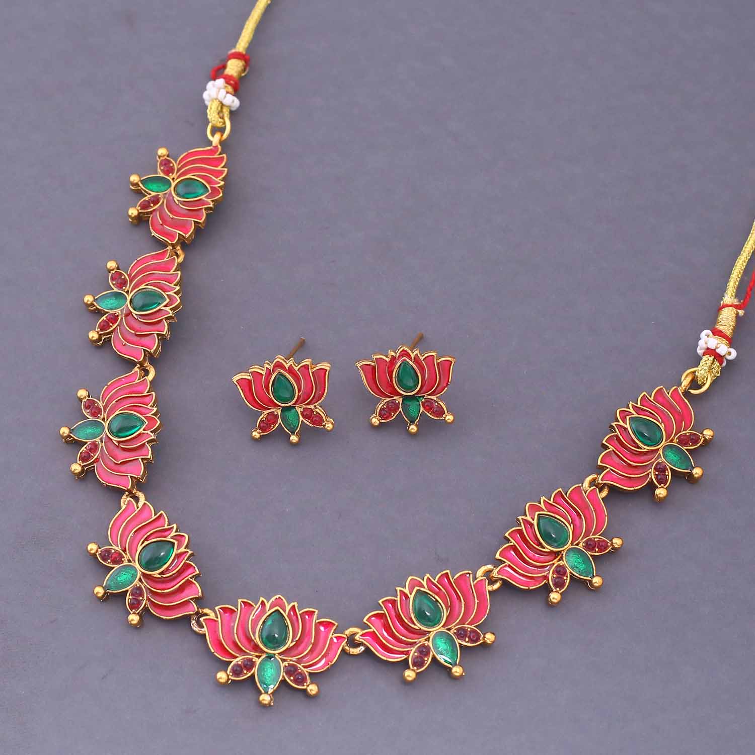 Multicolor Kritika Antique Jewellery Set - New Arrival - Image 4