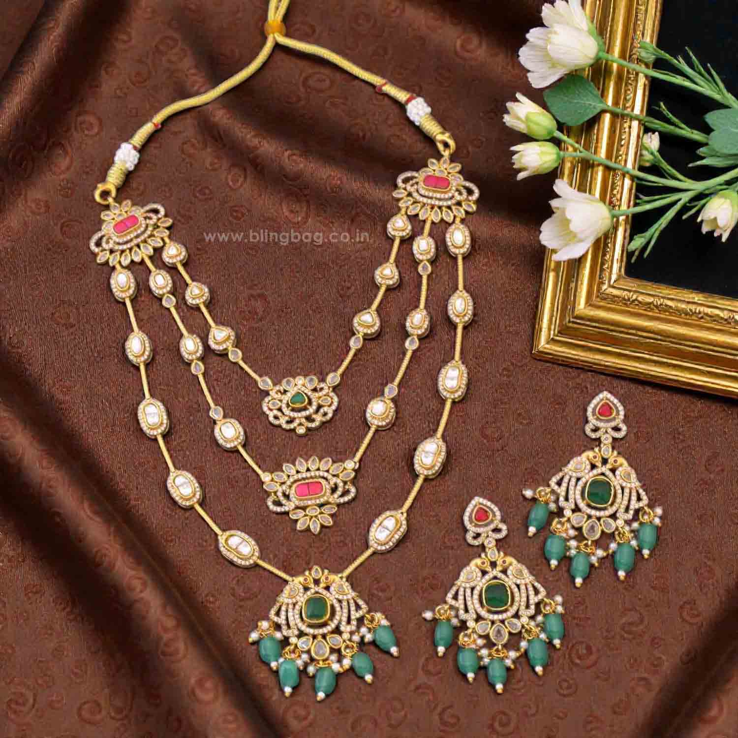 Multicolor Leonora Victorian Jewellery Set - New Arrival - Image 3