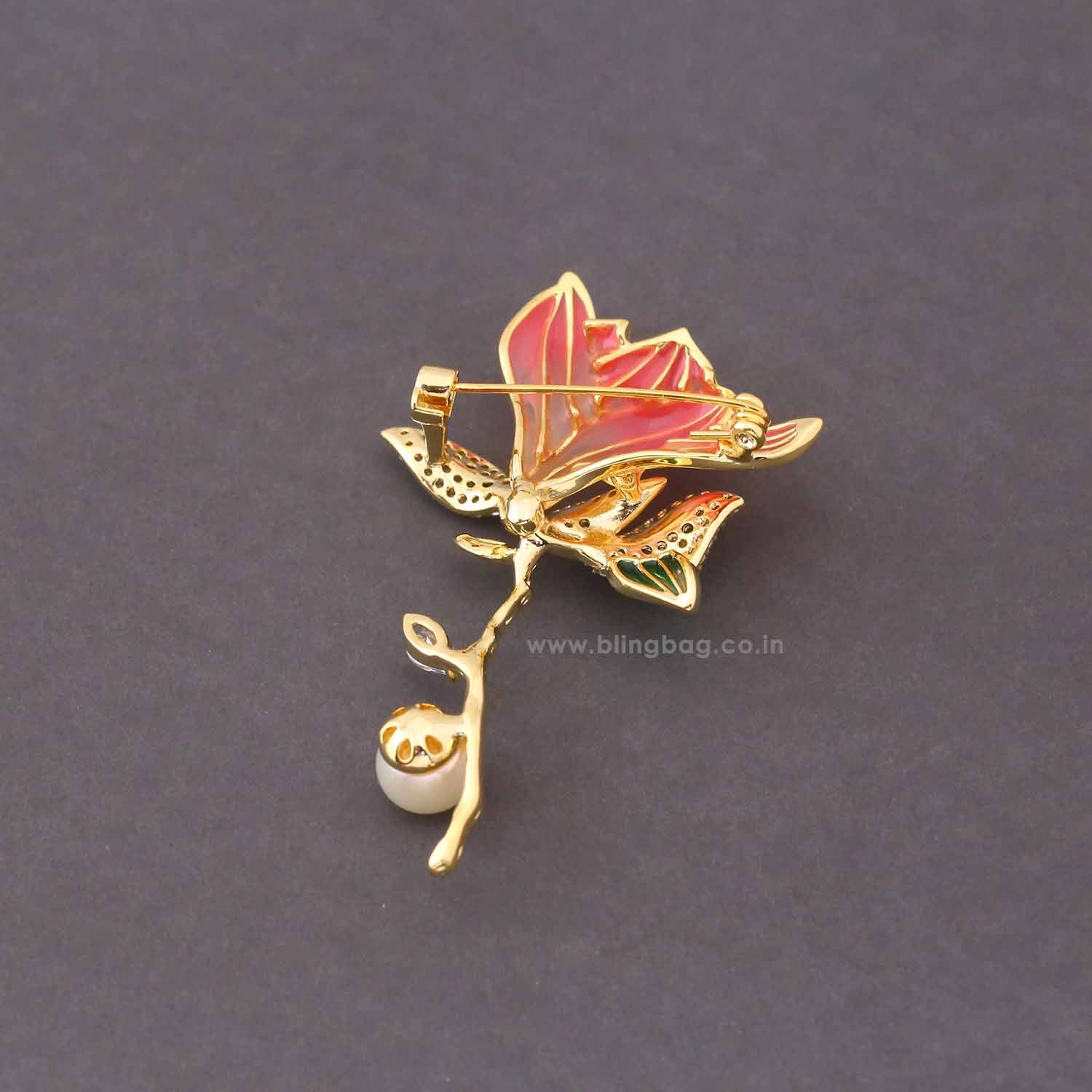 Multicolor Lotus Brooch - Image 5
