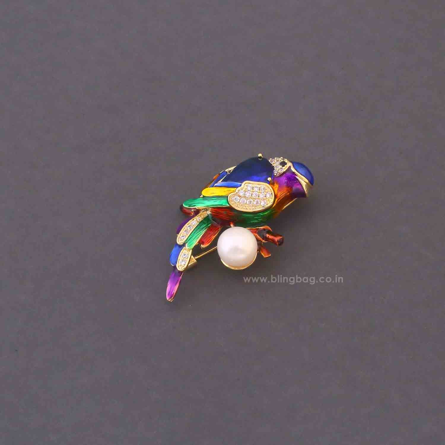 Multicolor Macaw Brooch - Image 4