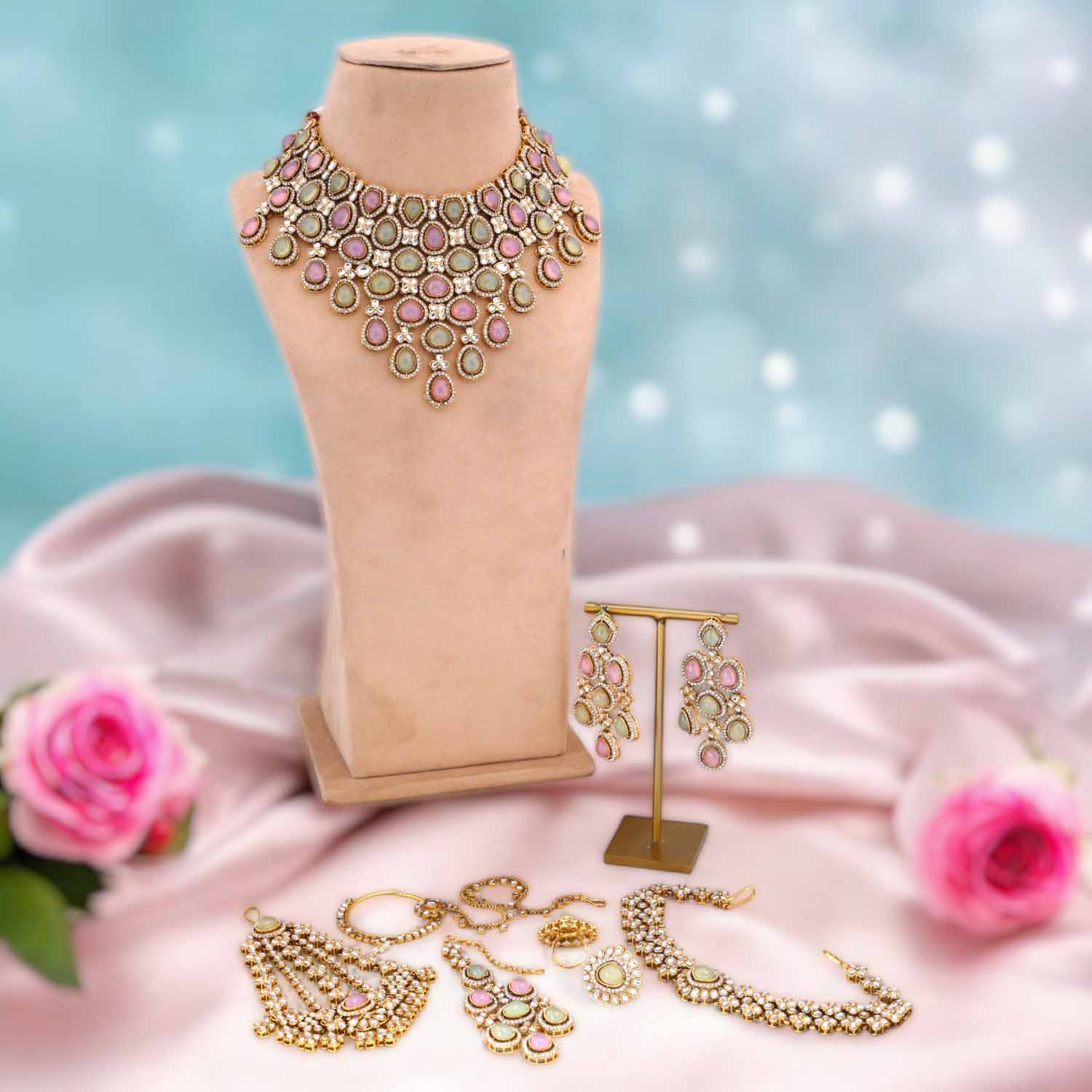 Multicolor Madhura Semi-Bridal Jewellery Set