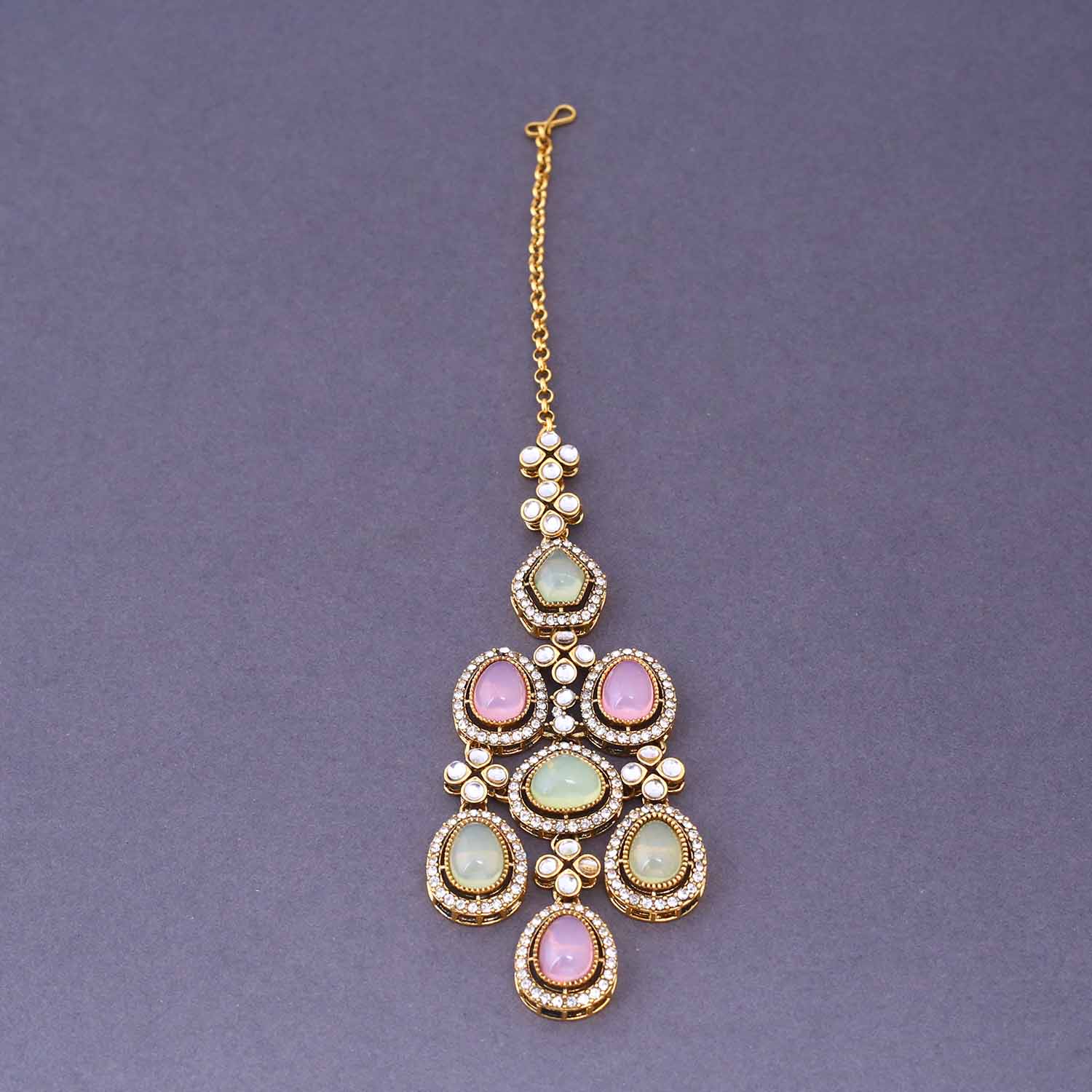 Multicolor Madhura Semi-Bridal Jewellery Set - Image 6