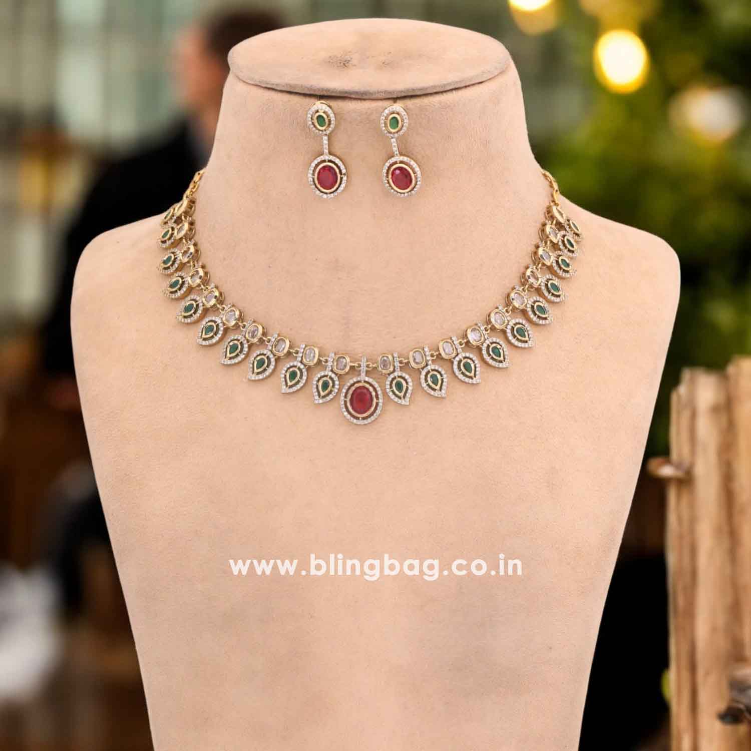Multicolor Mirelle Victorian Jewellery Set - New Arrival - Image 2