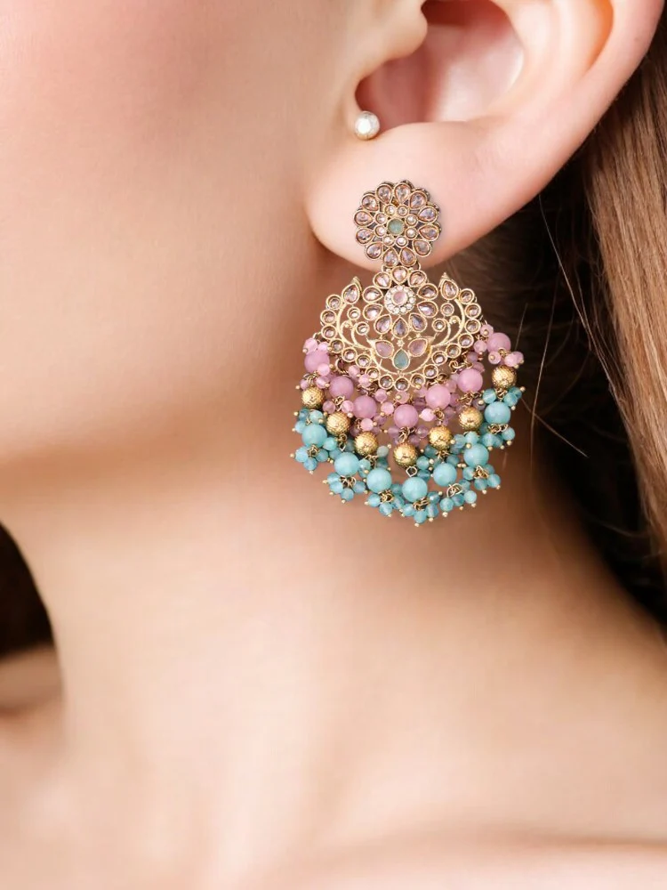 Multicolor Mishtiqa Chandbalis - Image 2