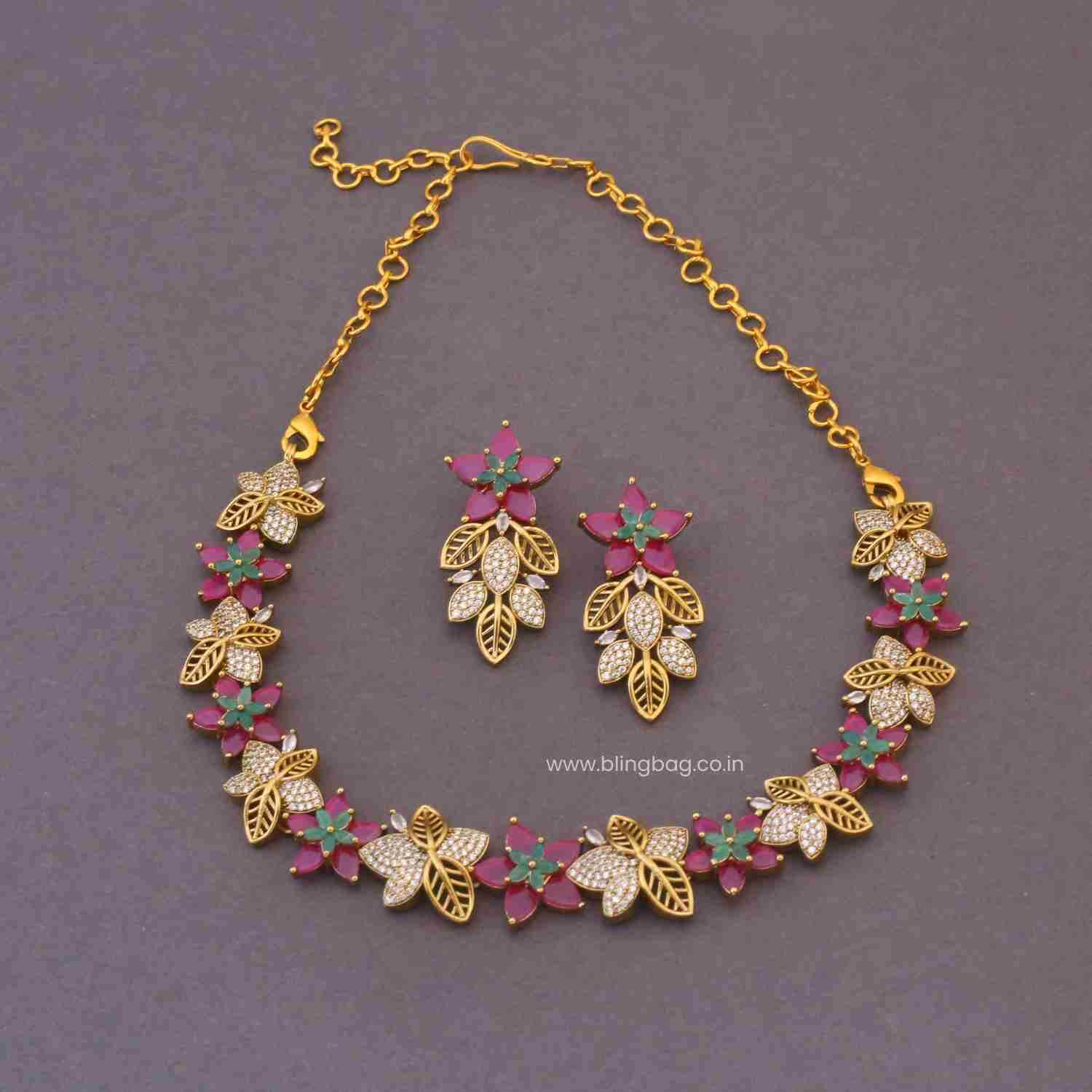 Multicolor Municca Victorian Jewellery Set - New Arrival - Image 4