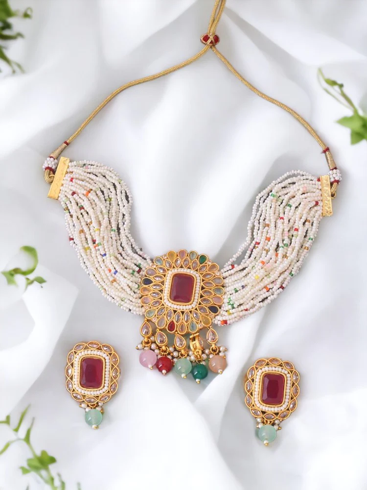 Multicolor Nazia Jewellery Set - Image 2