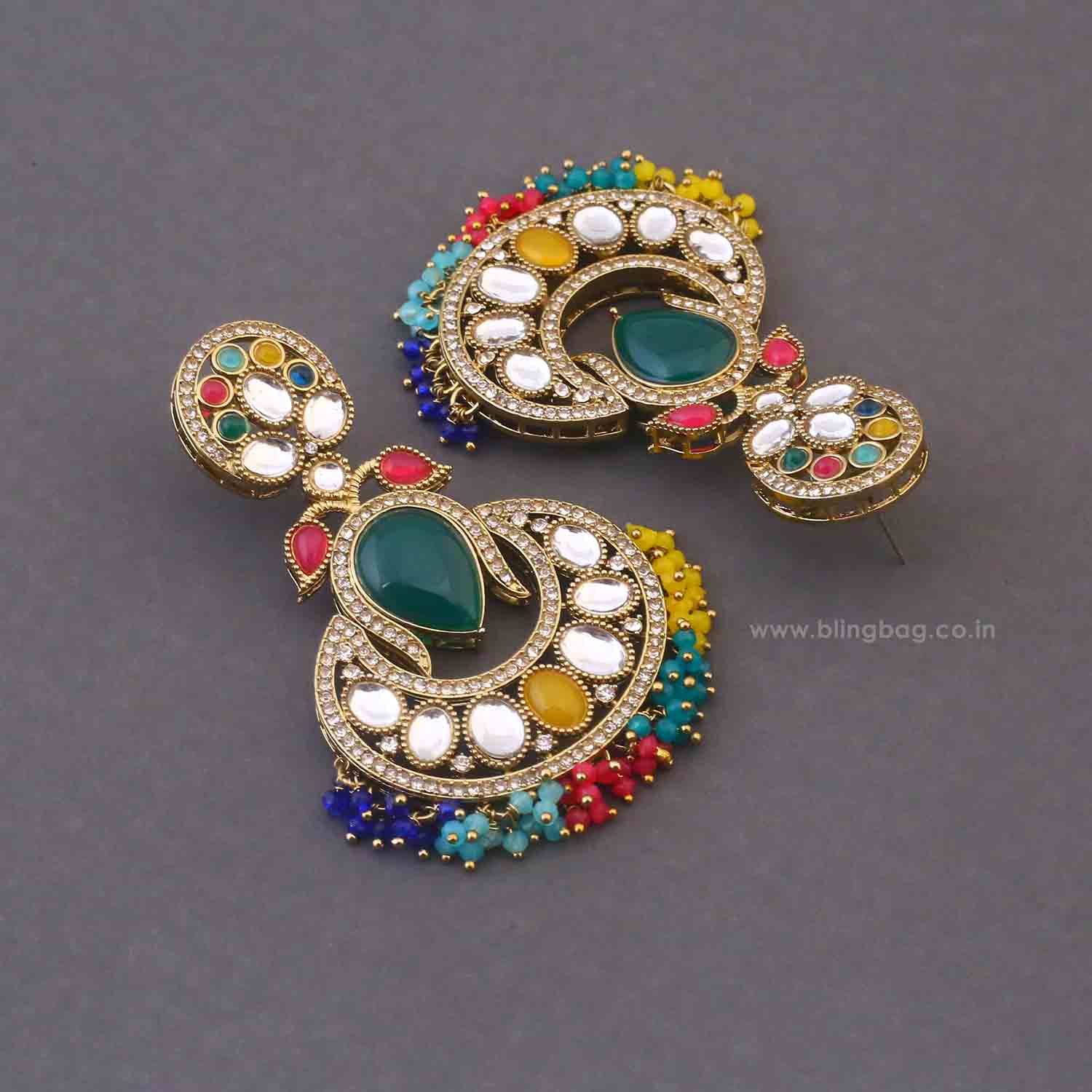 Multicolor Nilofer Chaandbalis - Image 3