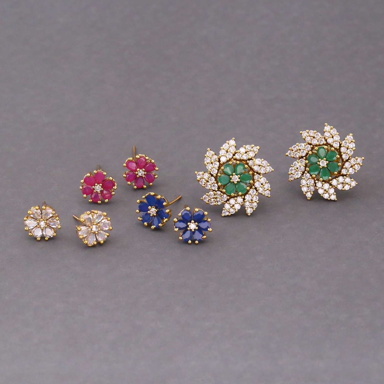 Multicolor Nisaa Color Changeable Studs - Image 3