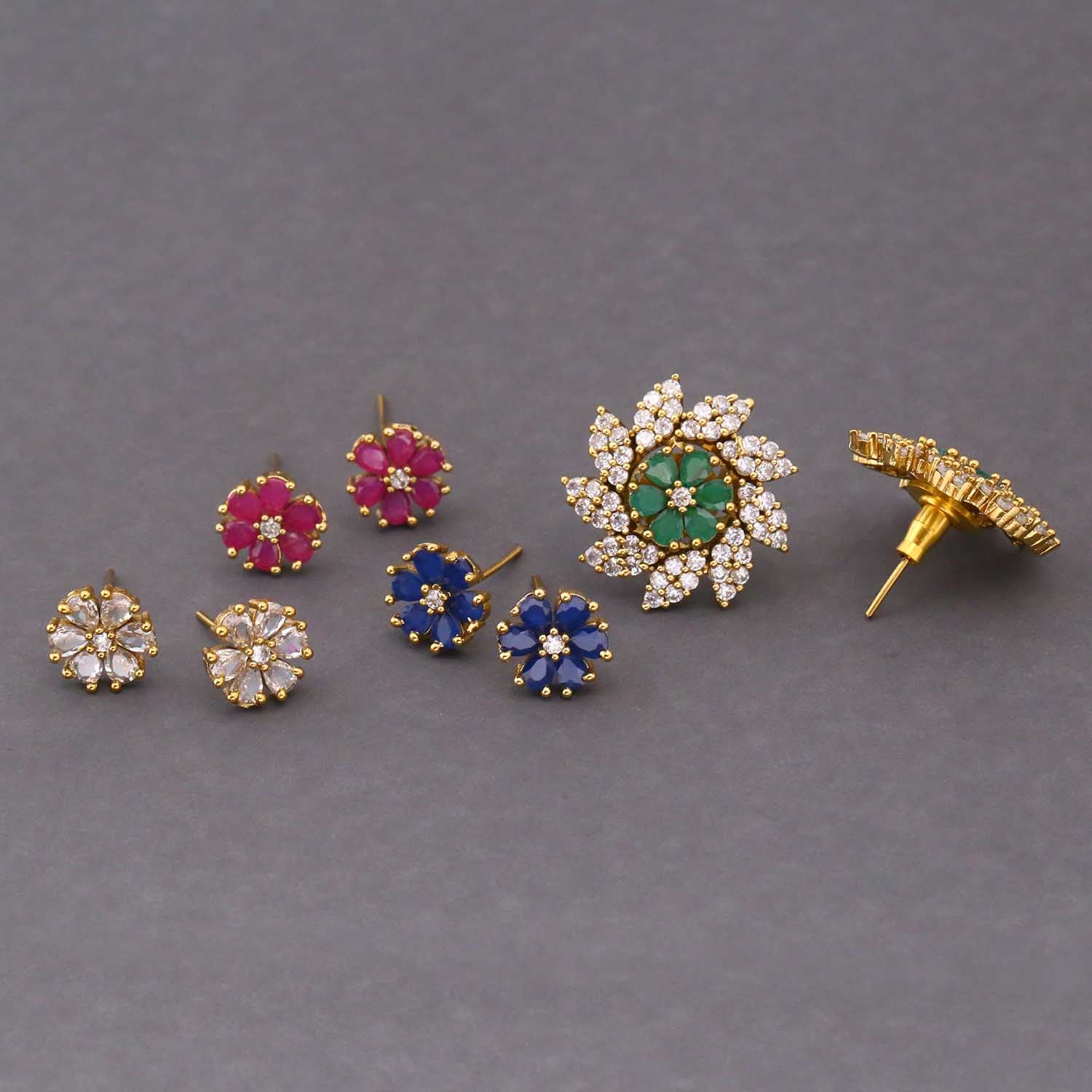 Multicolor Nisaa Color Changeable Studs - Image 4