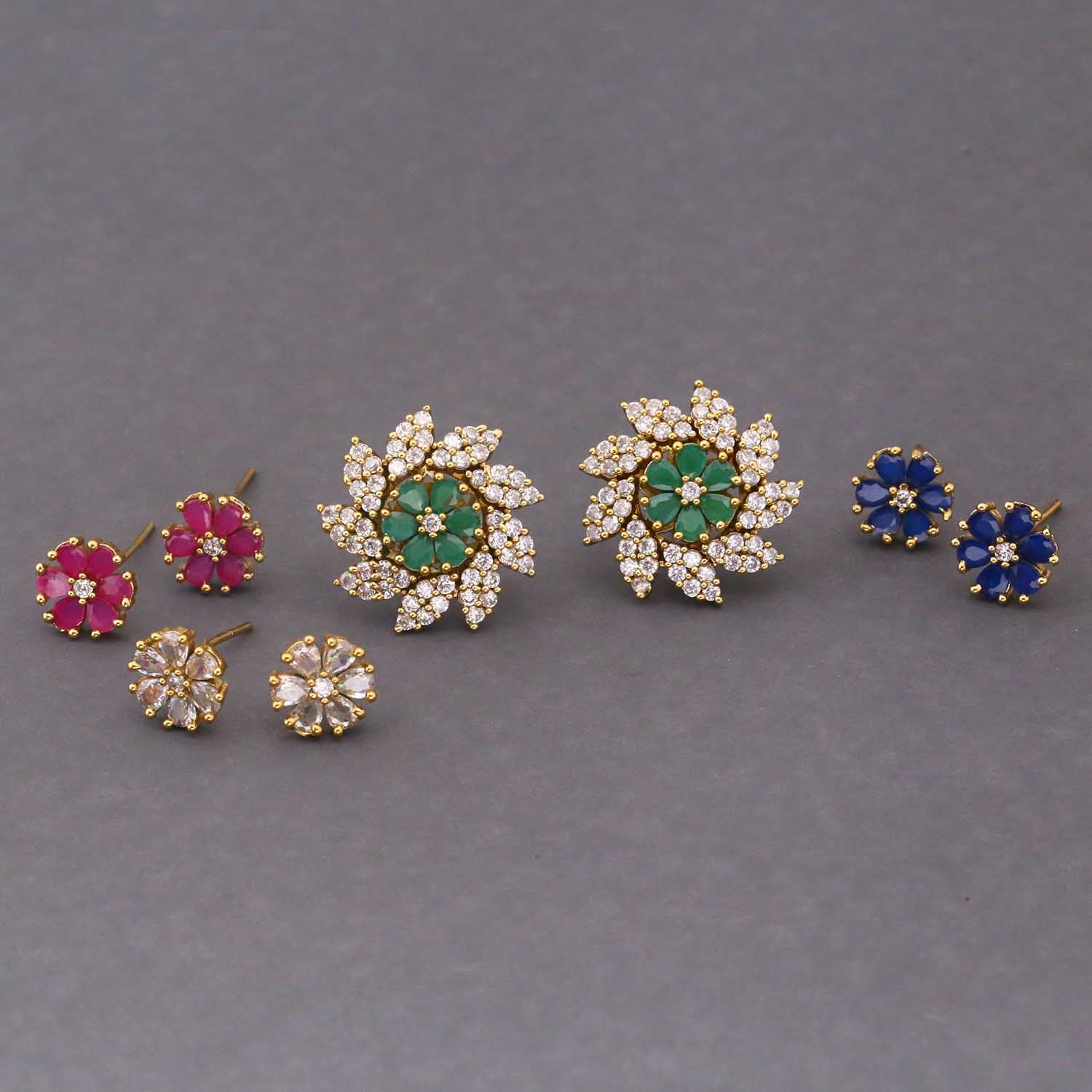 Multicolor Nisaa Color Changeable Studs - Image 5