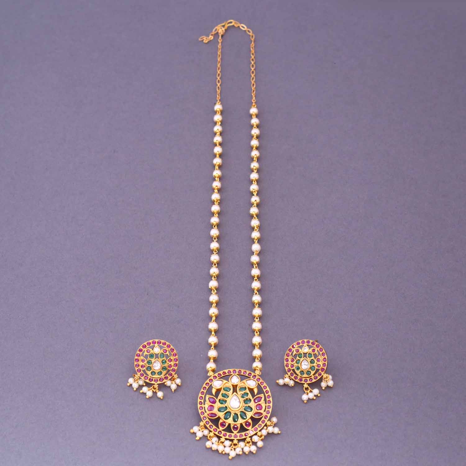 Multicolor Nitasha Antique Pendant Set- New Arrival - Image 3