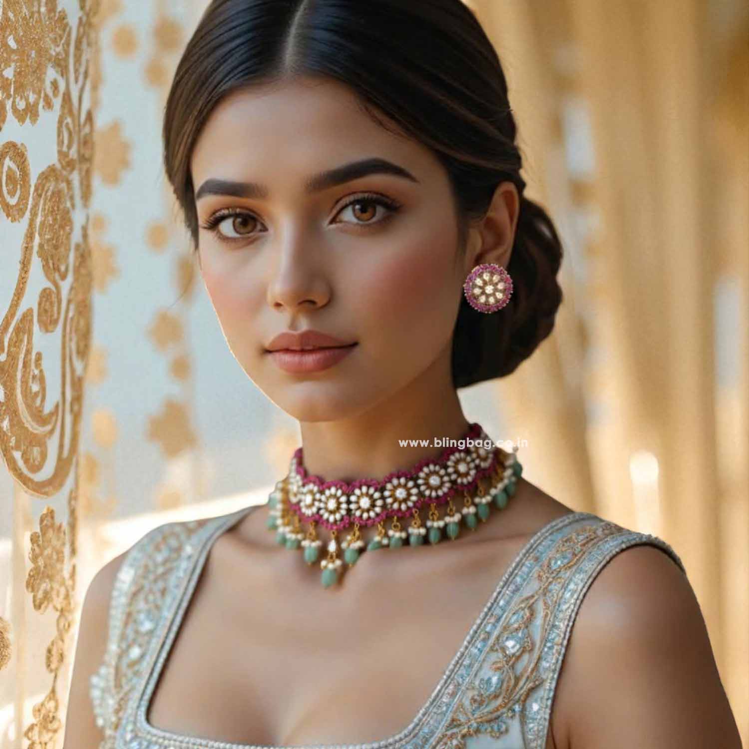 Multicolor Odalisse Antique Jewellery Set - New Arrival