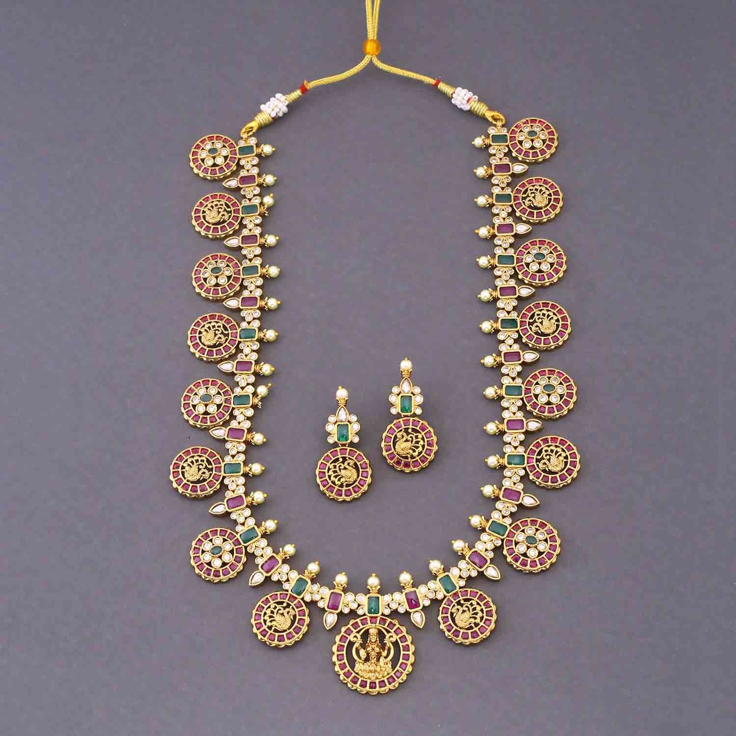 Multicolor Orlina Antique Jewellery Set - New Arrival - Image 3