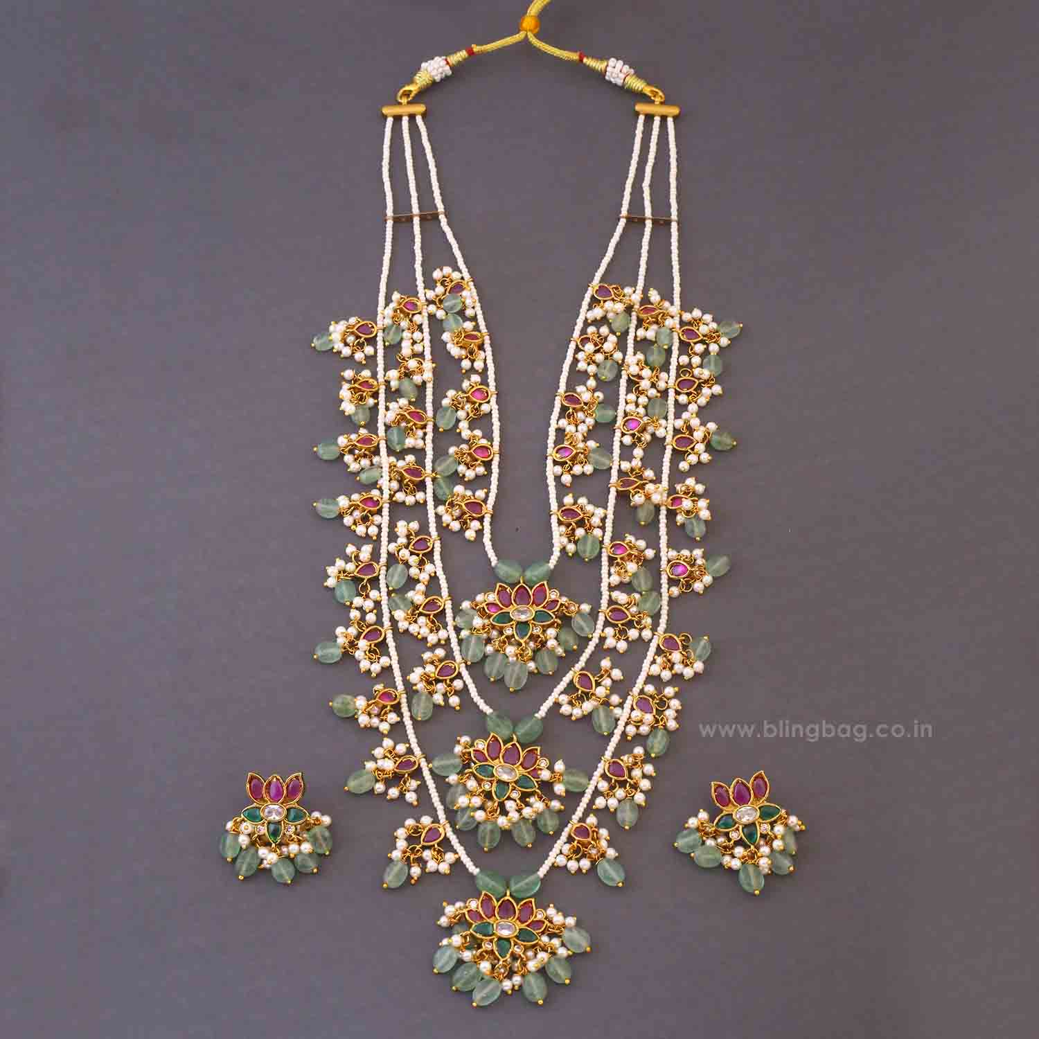 Multicolor Panchami Antique Jewellery Set - New Arrival - Image 4