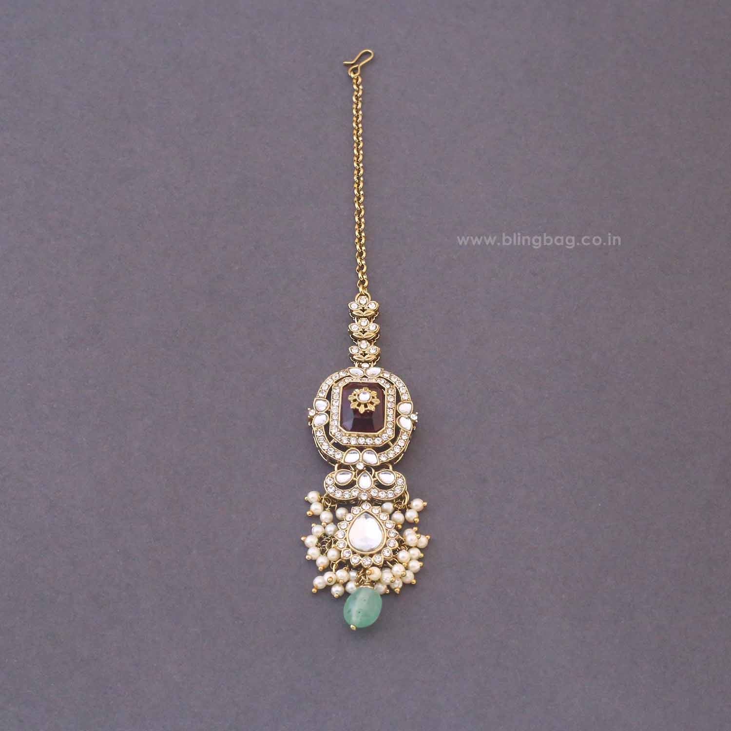 Multicolor Parineeta Bridal Jewellery Set - Image 6