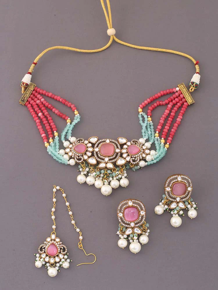 Multicolor Perli Jewellery Set - Image 3