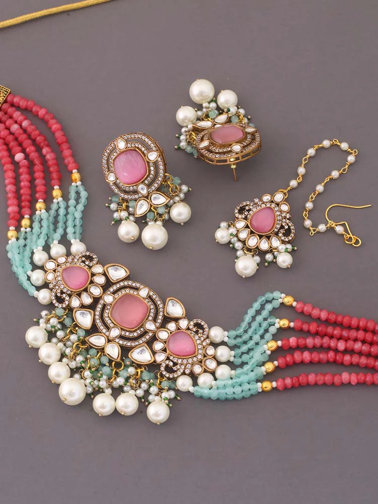 Multicolor Perli Jewellery Set - Image 4
