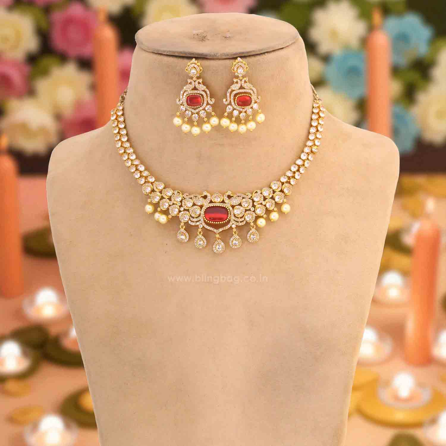 Multicolor Qianat Changeable Antique Jewellery Set - New Arrival - Image 2