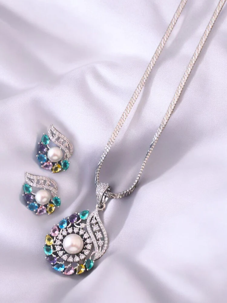 Multicolor Raegan Pendant Set - Image 2