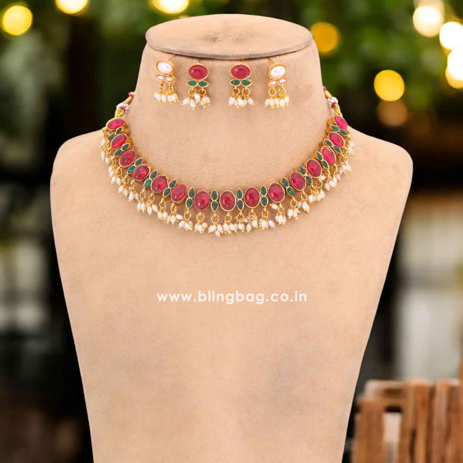 Kunjal Reversible Antique Jewellery Set - New Arrival - Image 2