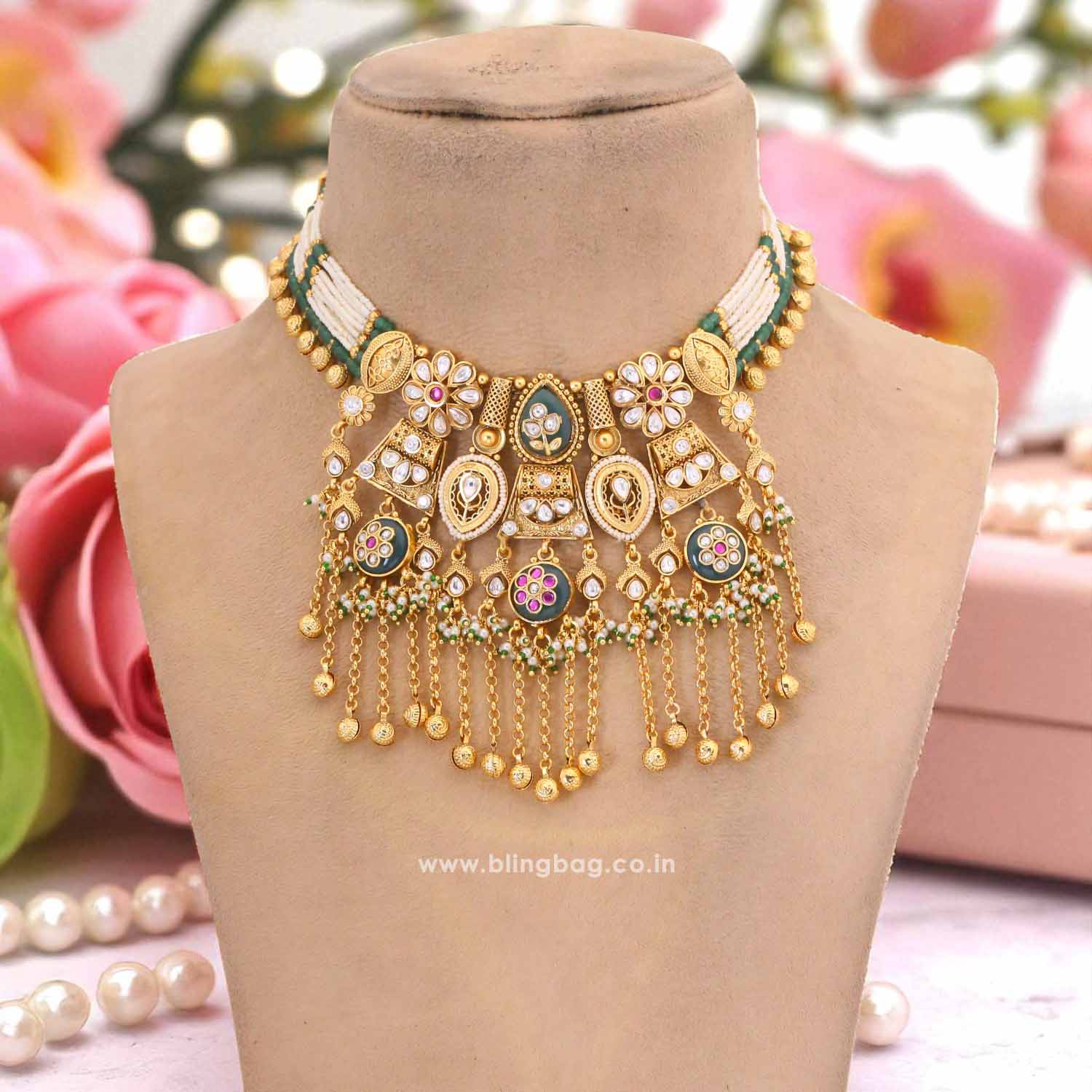 Multicolor Sangita Heritage Jewellery Set - New Arrival - Image 3