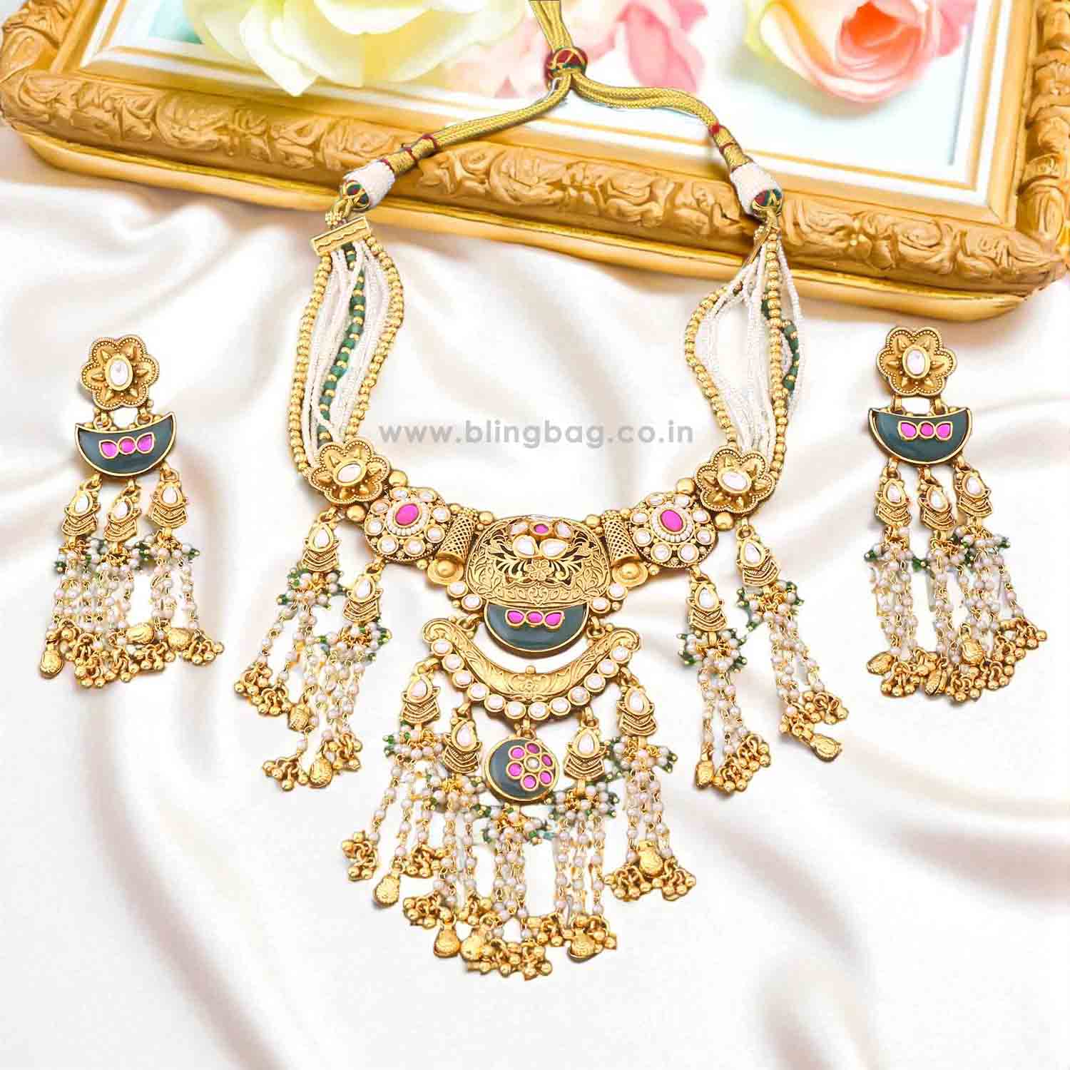 Multicolor Sathvika Heritage Jewellery Set - New Arrival - Image 2