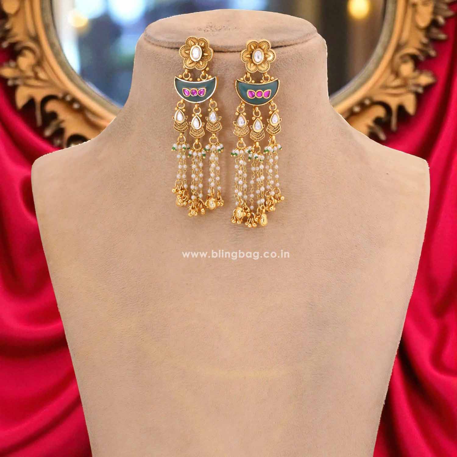 Multicolor Sathvika Heritage Jewellery Set - New Arrival - Image 4