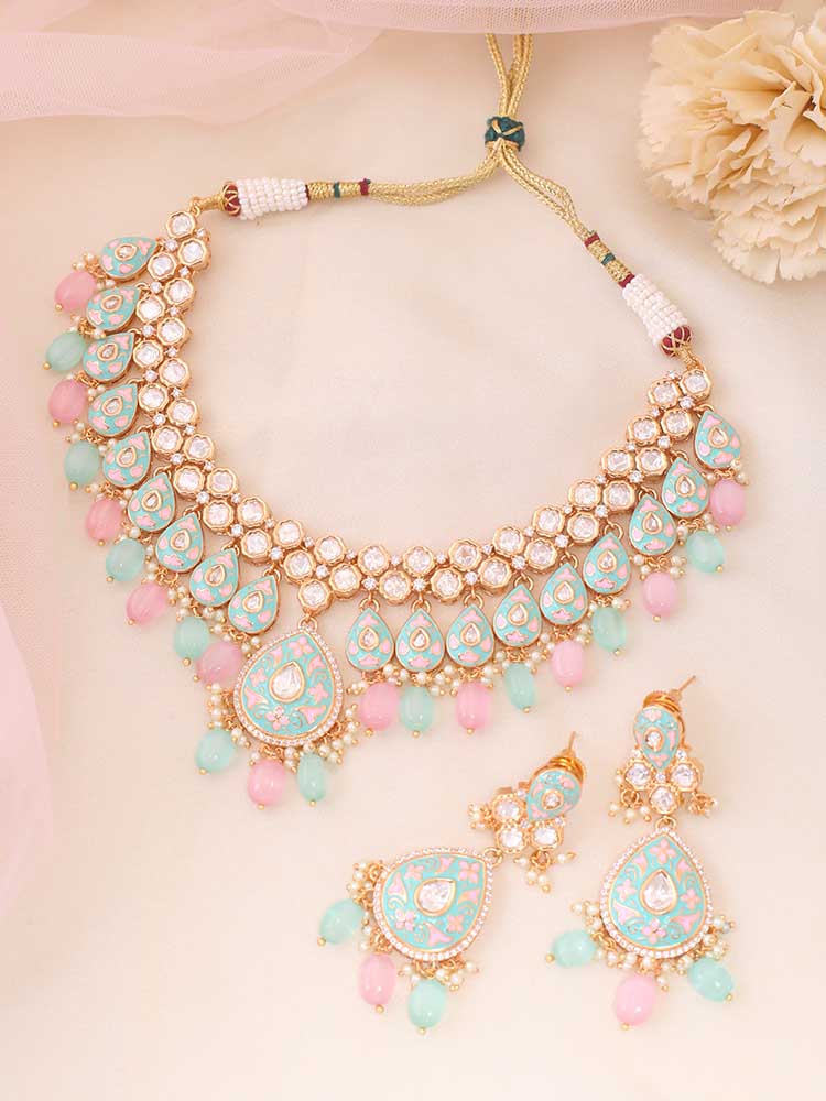 Multicolor Savitri Meena Jewellery Set - Image 2