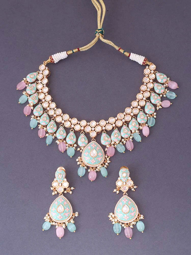 Multicolor Savitri Meena Jewellery Set - Image 3