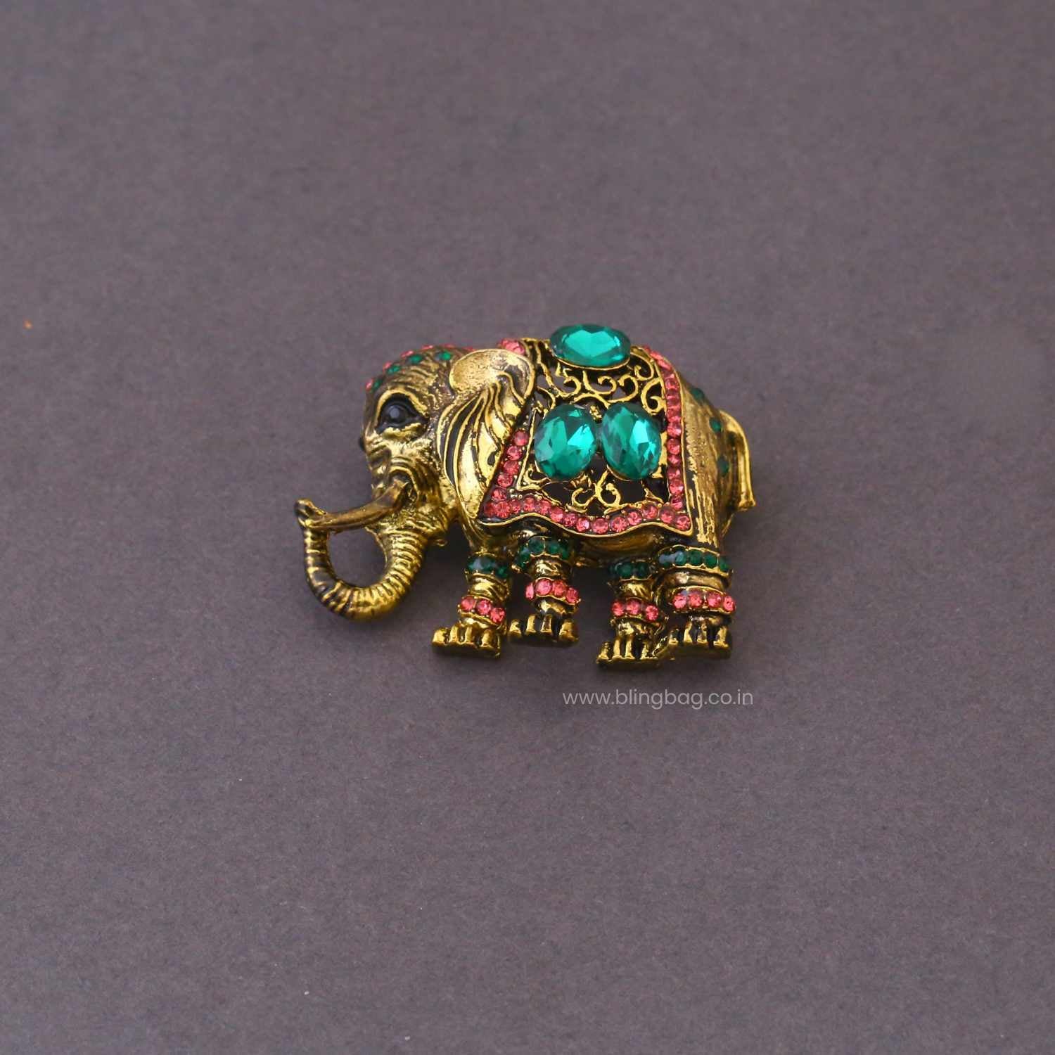 Multicolor Shahi Hathira Brooch - Image 3