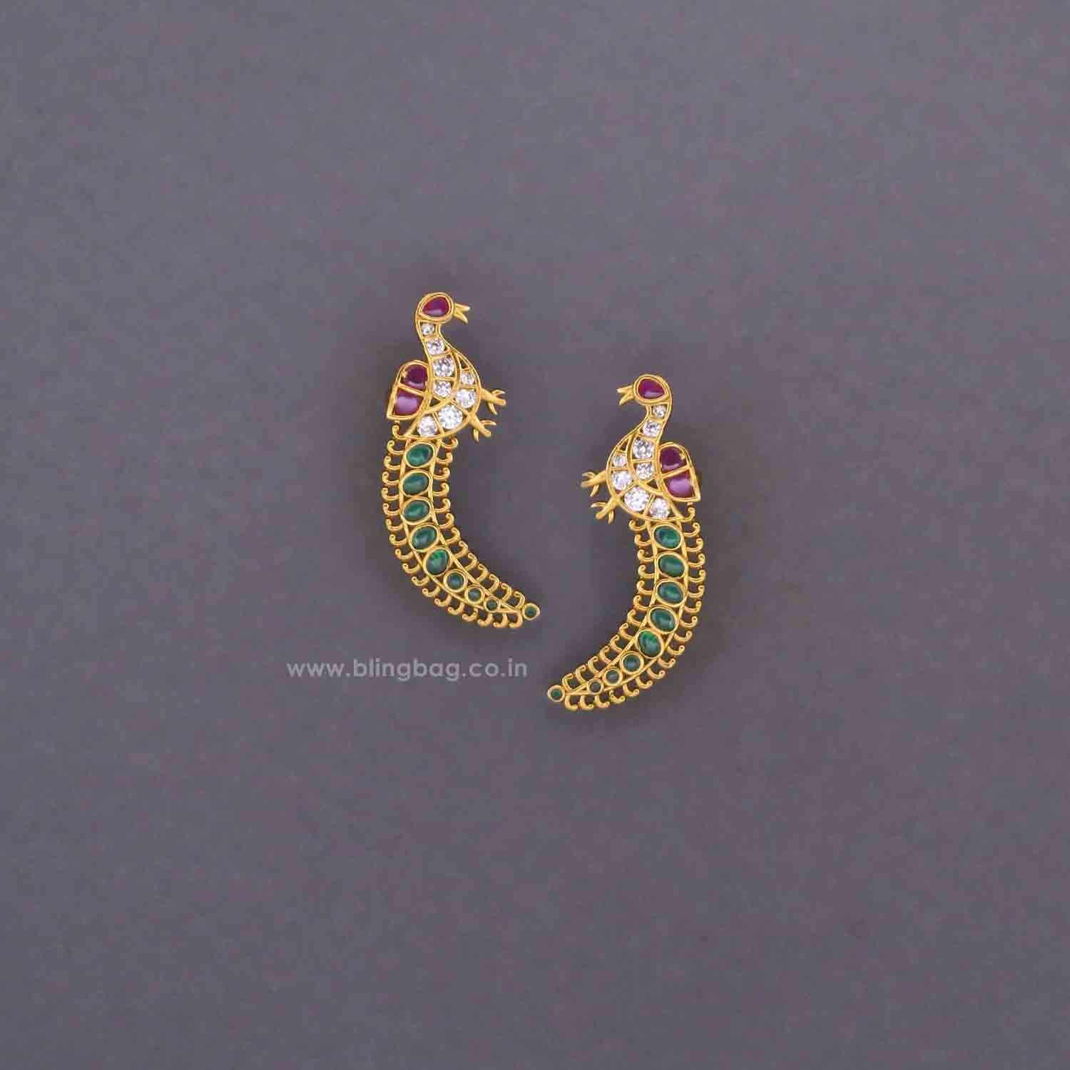 Multicolor Silvaine Studs - Image 2