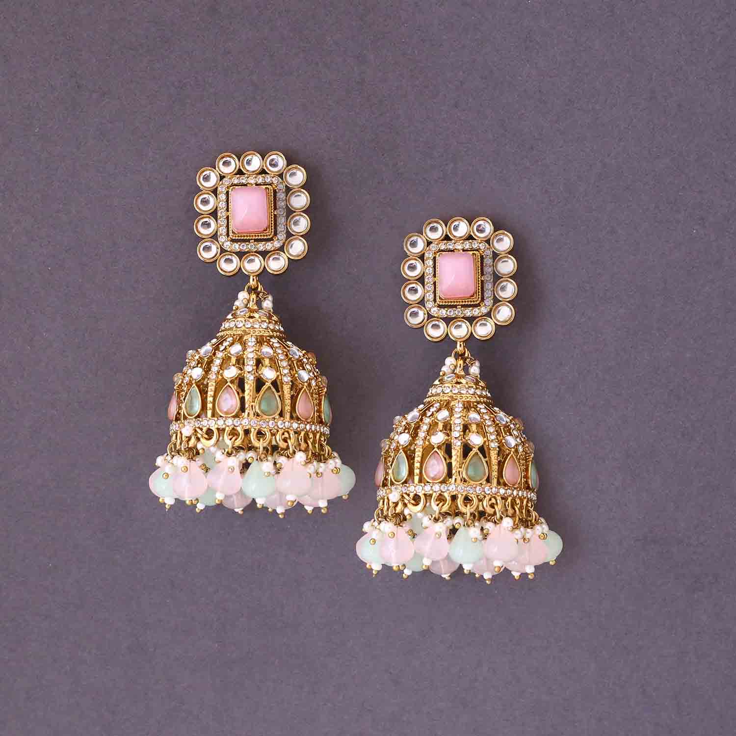 Multicolor Sumaniya Jhumkis - Image 3