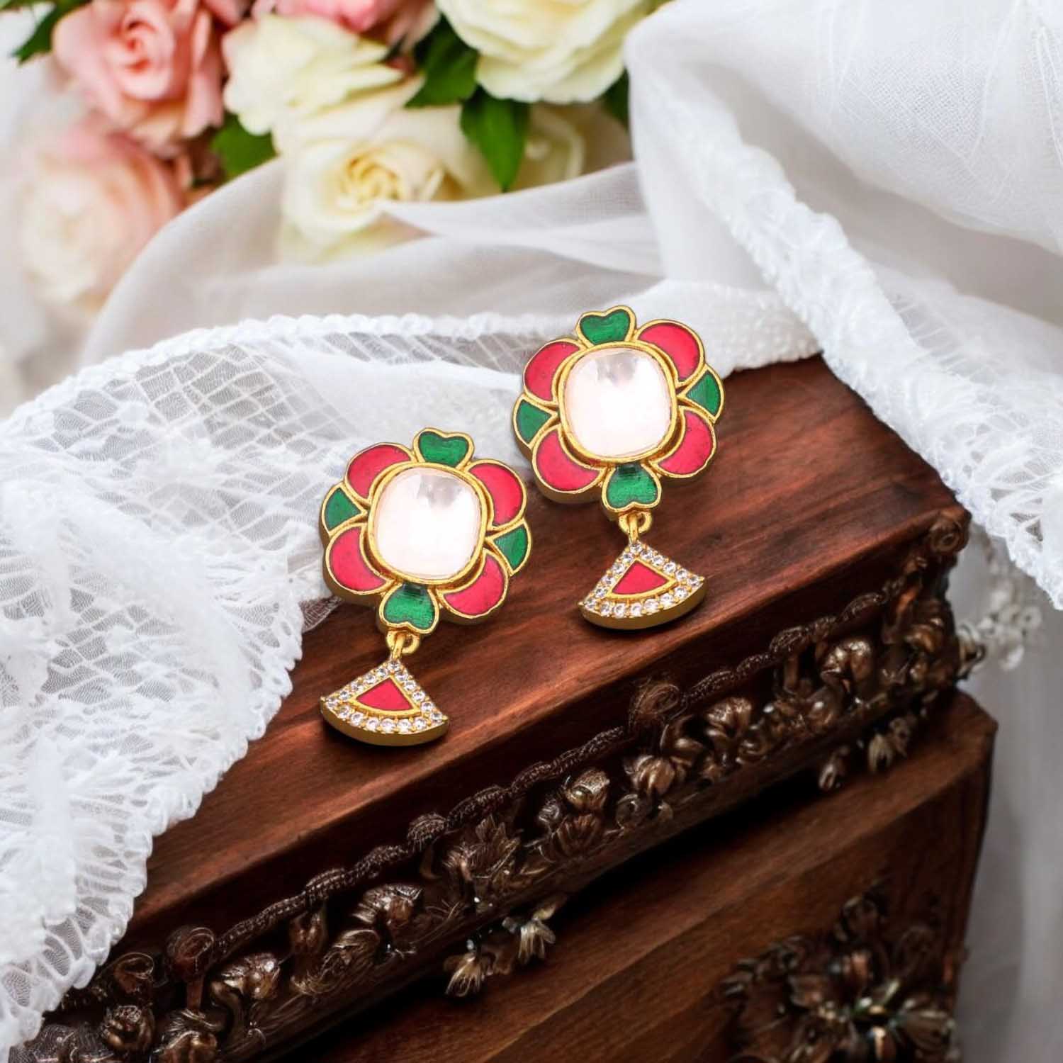 Multicolor Tanira Antique Studs