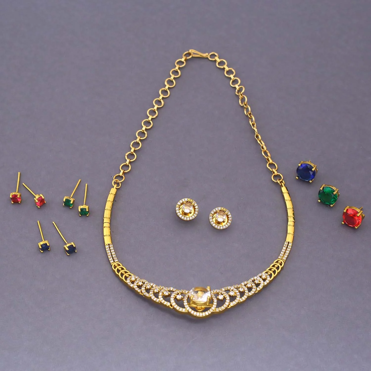 Multicolor Tisya Hasli Victorian Jewellery Set - New Arrival - Image 5