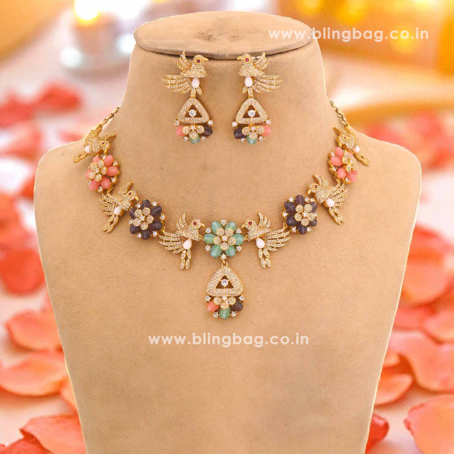 Multicolor Vionnet Victorian Jewellery Set - New Arrival - Image 2