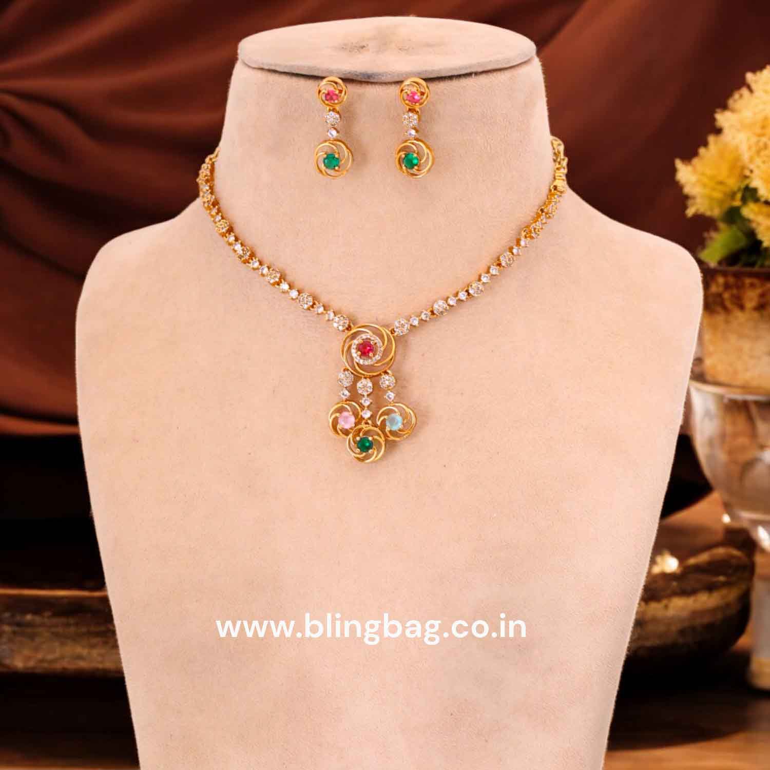Multicolor Vishtani Antique Jewellery Set - New Arrival - Image 2