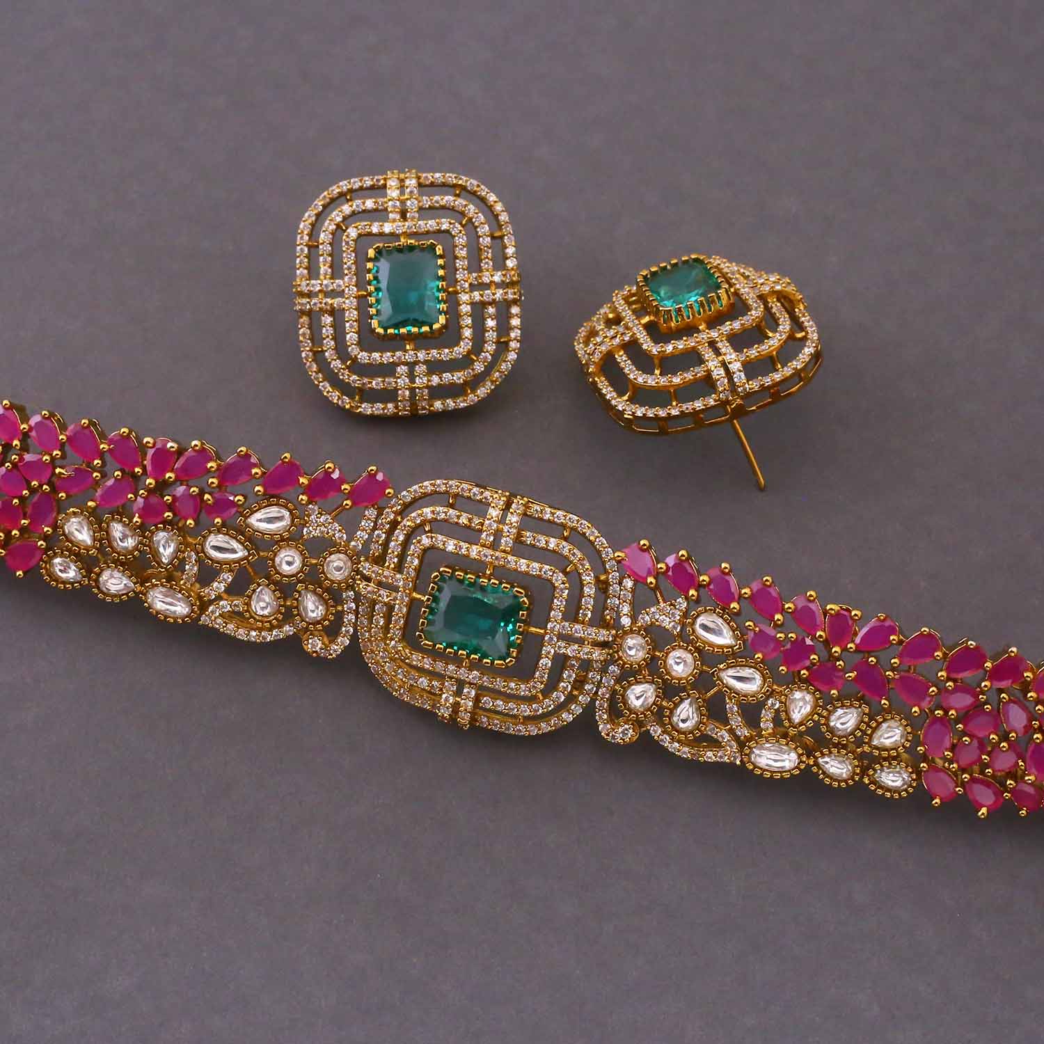 Multicolor Vivoria Victorian Jewellery Set - New Arrival - Image 5