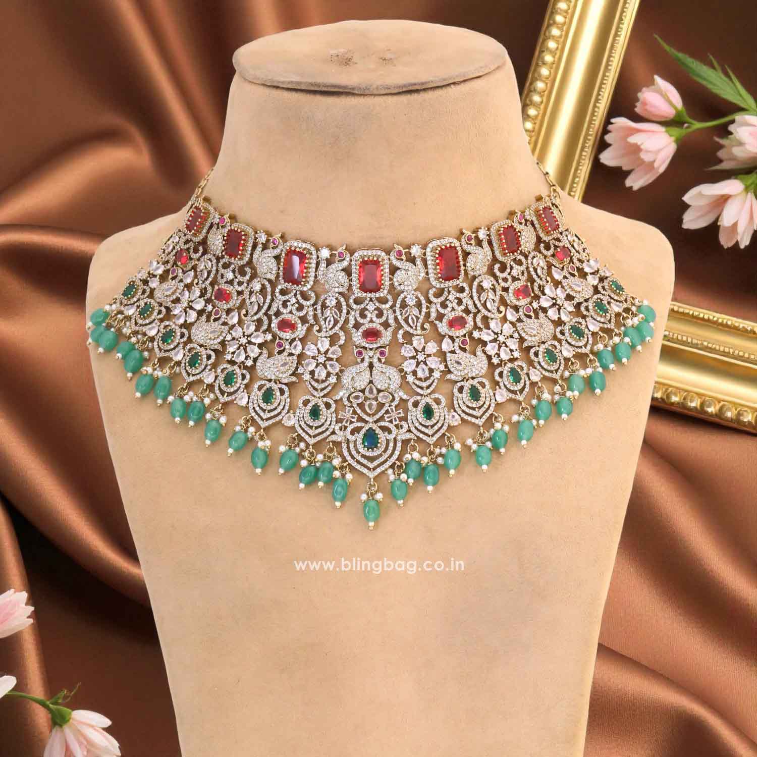 Multicolor Xavielle Victorian Jewellery Set - New Arrival - Image 3