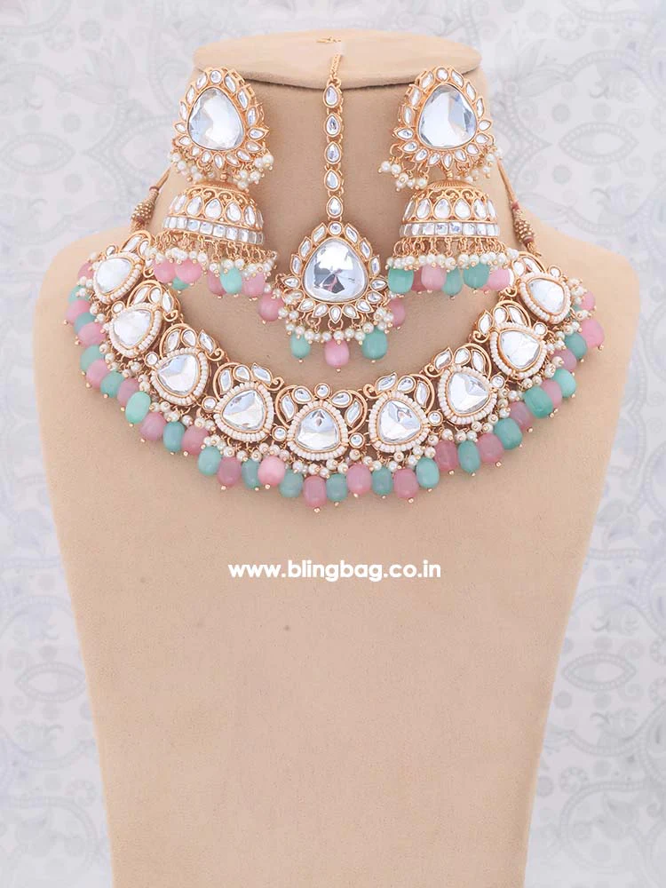 Multicolor Apurna Kundan Jewellery Set