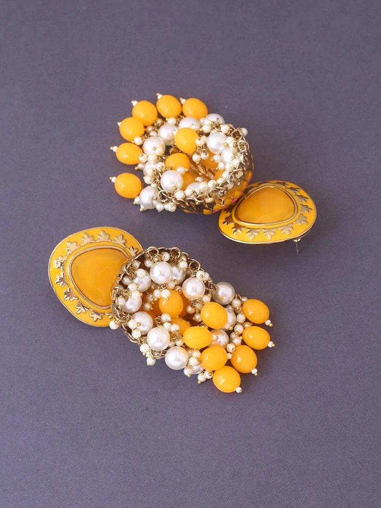 Mustard Chetaki Jhumkis - Image 5