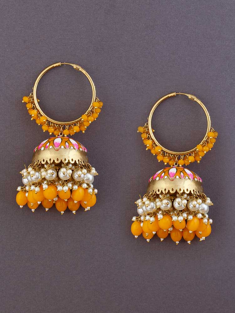 Mustard Rajamani Jhumkis - Image 2