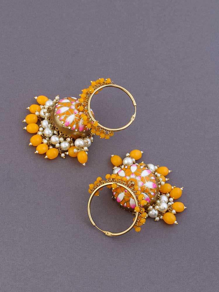Mustard Rajamani Jhumkis - Image 3