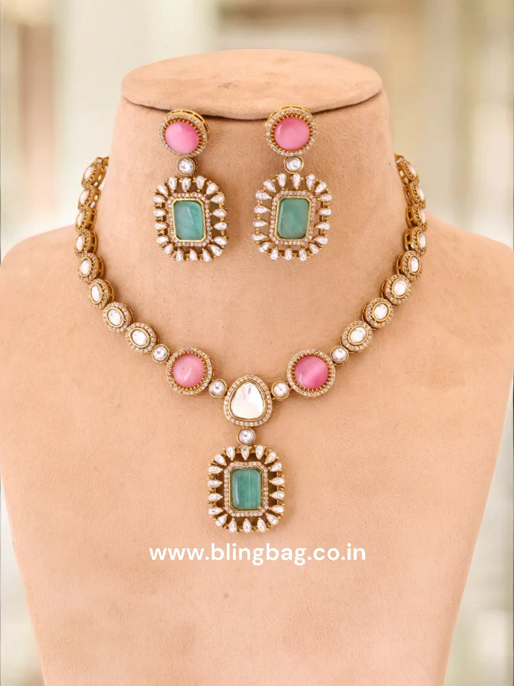 Muticolor Daeshim Victorian Jewellery Set - New Arrival - Image 2