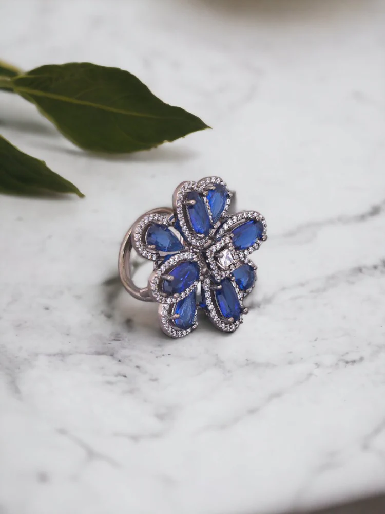 Navy Athina Zirconia Ring - EOSS - Image 2