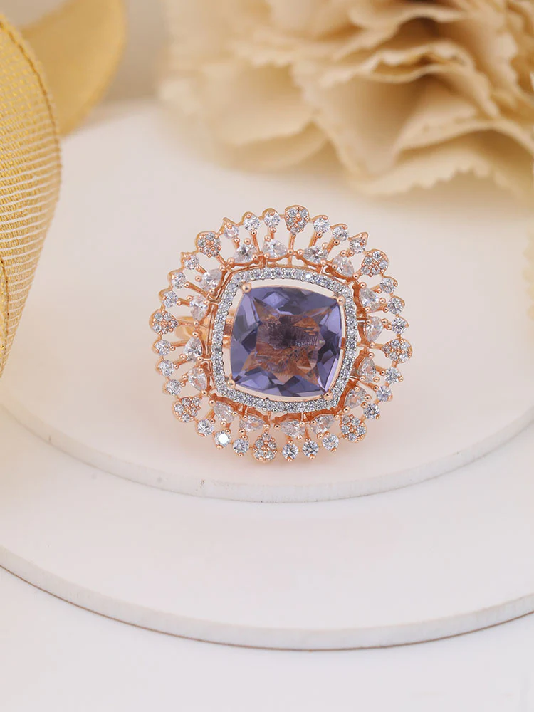 Navy Claire Zirconia Ring - EOSS