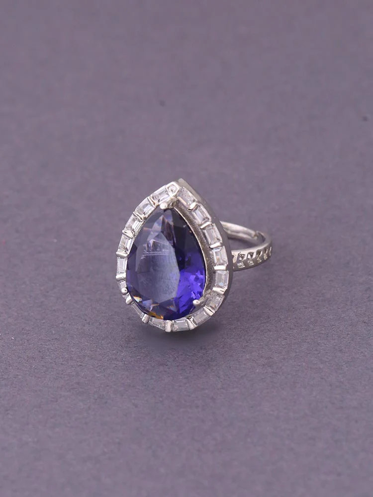Purple Dafni Adjustable Ring - Image 3